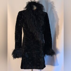 ❤️RARE AUTHENTIC SEARLE CURLY LAMB TRIM COAT  ❤️